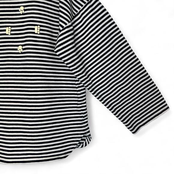 Banana Republic Women's Striped Embellished Boxy Knit Top Size XL 3/4 Sleeve - Picture 8 of 8